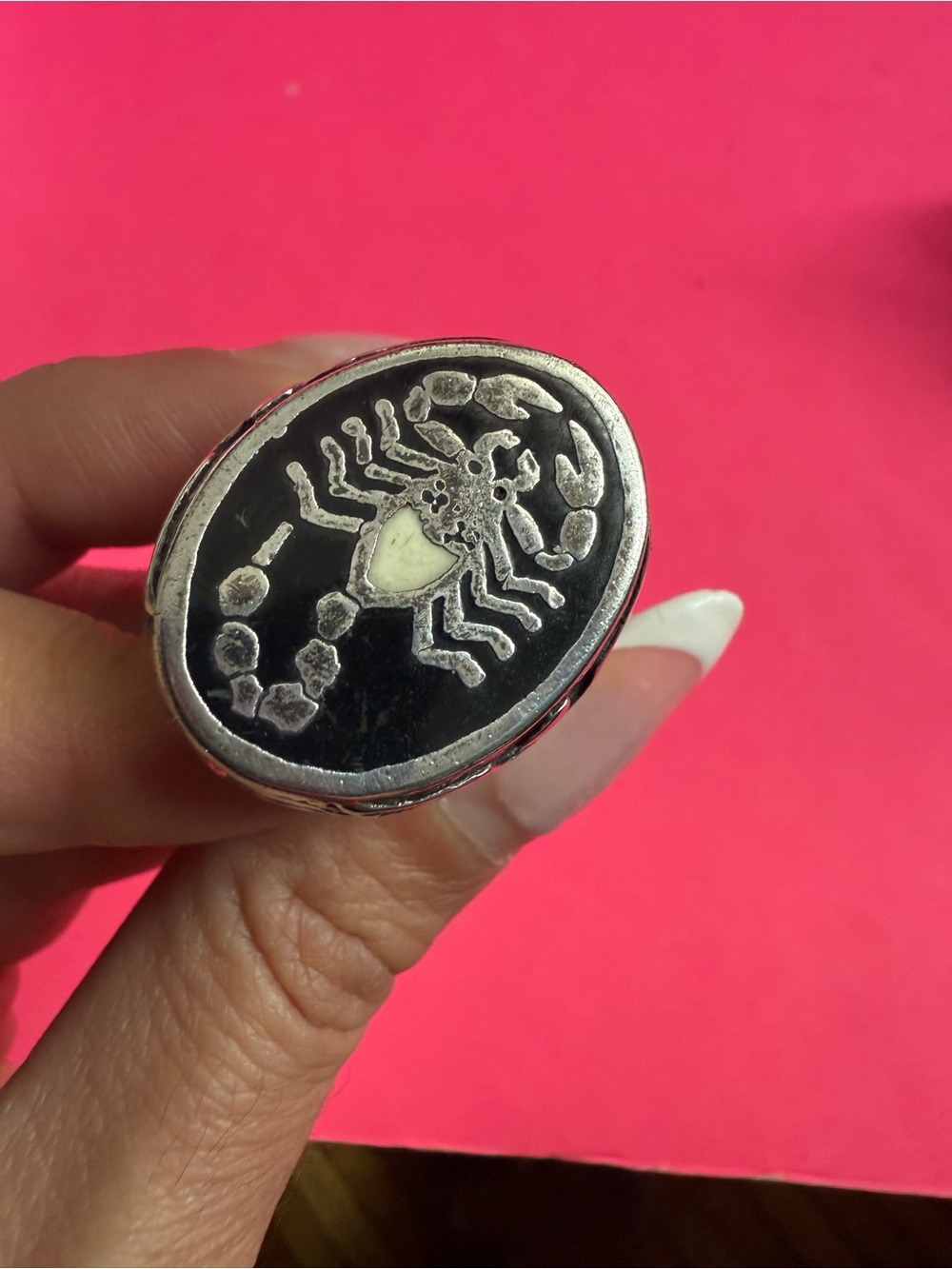 VINTAGE 1970’s STERLING SILVER SCORPION RING Size 9
